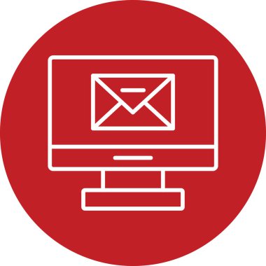 E-posta. Web simgesi basit illüstrasyon 