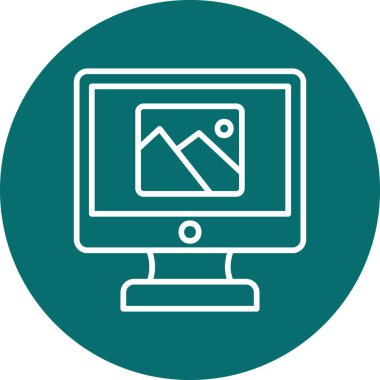 vektör lcd simgesi illüstrasyonu