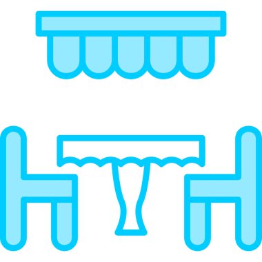 Restoran modern simgesi, vektör illüstrasyonu