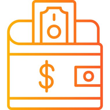 Cüzdan. Web simgesi basit illüstrasyon