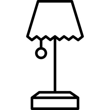 Tablo lambası simgesi, vektör illüstrasyonu basit tasarım