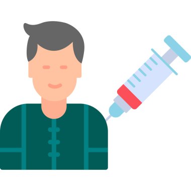 simple web icon of Man Vaccination