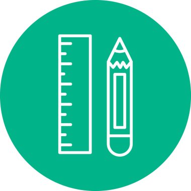 kalem ve cetvel kutsal kişilerin resmi, vektör çizim