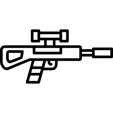 Keskin nişancı silahı simgesi, ağ resmi