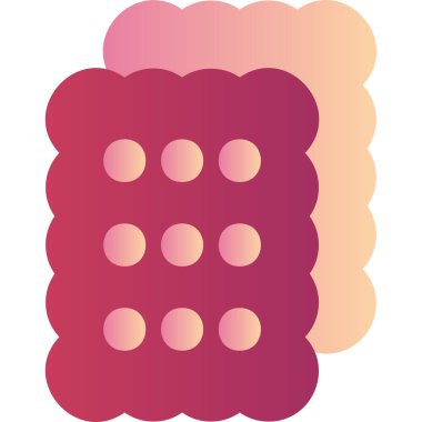 Kurabiye. Web simgesi basit tasarım