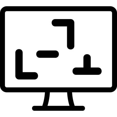 Bilgisayar. Web simgesi basit illüstrasyon 