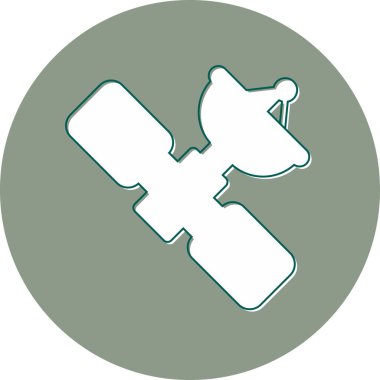 uydu simgesi vektör illüstrasyonu