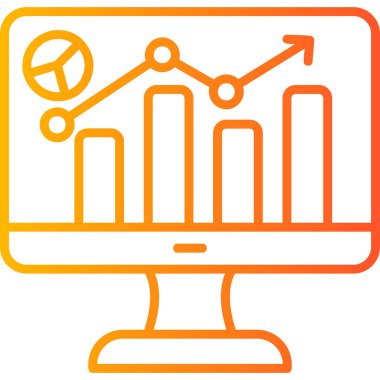 Grafik Analitiği. Web simgesi basit illüstrasyon