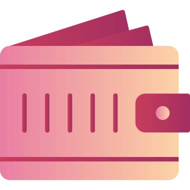 Cüzdan. Web simgesi basit illüstrasyon