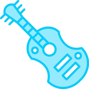 Gitar. Web simgesi basit illüstrasyon