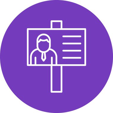 Kampanya düz simgesi. vektör illüstrasyonu