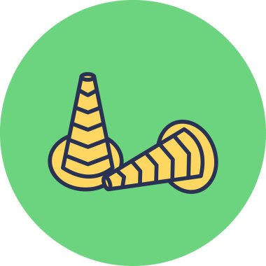 Trafik konisi modern simge, vektör illüstrasyonu