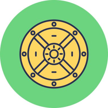 kalkan ikon vektör illüstrasyonu