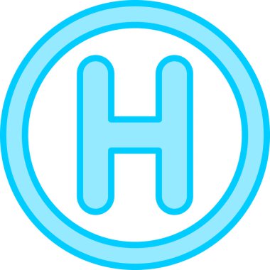 Heliport modern simge vektör illüstrasyonu