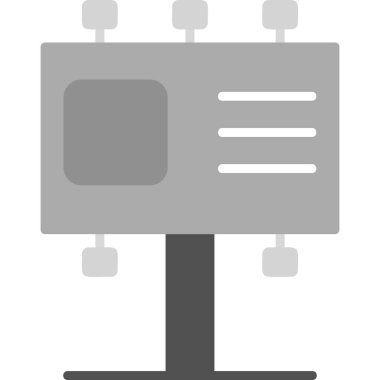 Reklam panosu. Web simgesi basit illüstrasyon