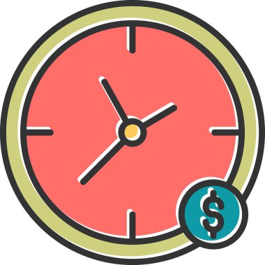 para işareti vektörü düz simge minimumu çizgi pictogram