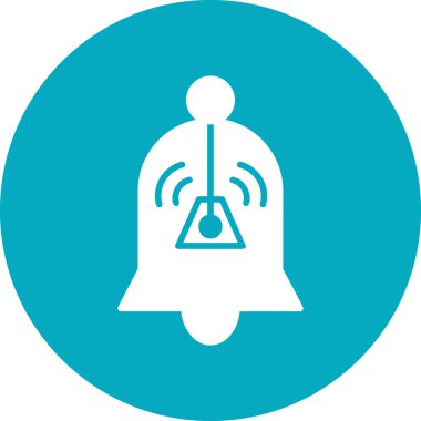 Okul Çanı simgesi vektör illüstrasyon grafik tasarımı