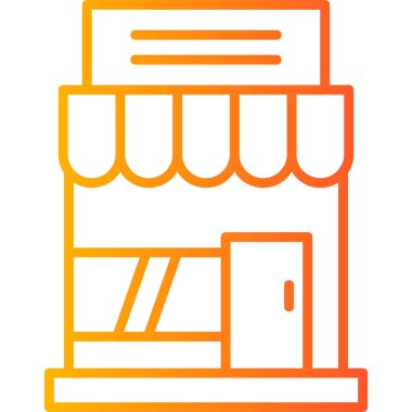 Dükkan. Web simgesi basit illüstrasyon