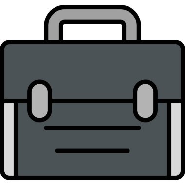 Evrak çantası. Web simgesi vektör illüstrasyonu