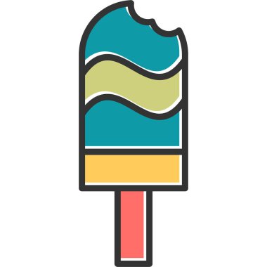 dondurma. düz tasarım 