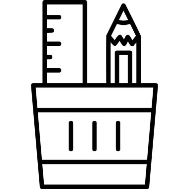 Kalem. Web simgesi basit illüstrasyon