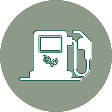 Eko yakıt modern simge, vektör illüstrasyonu 