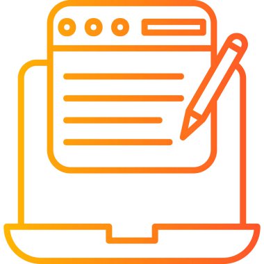 İçerik yazma simgesi, modern tasarım illüstrasyonu