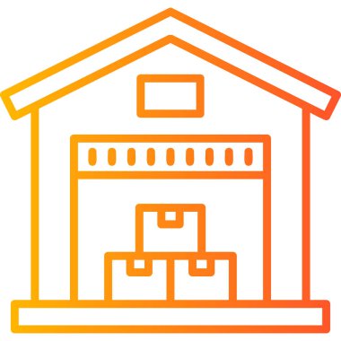 Bina. Web simgesi basit illüstrasyon