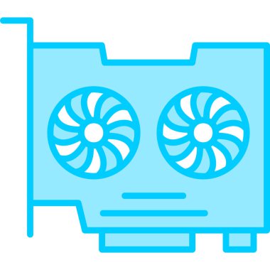 Gpu modern simgesinin vektör illüstrasyonu