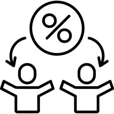 Komisyon modern simge vektör illüstrasyonu