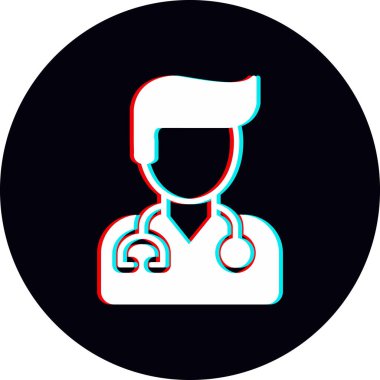 Basit avatar, doktor adamın grafiksel çizimi 