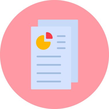 İş Raporu. Web simgesi basit illüstrasyon