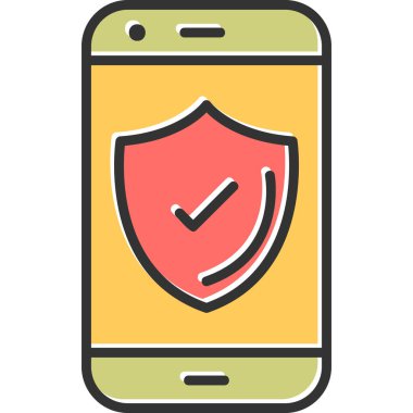 kalkan ikon vektör illüstrasyonu