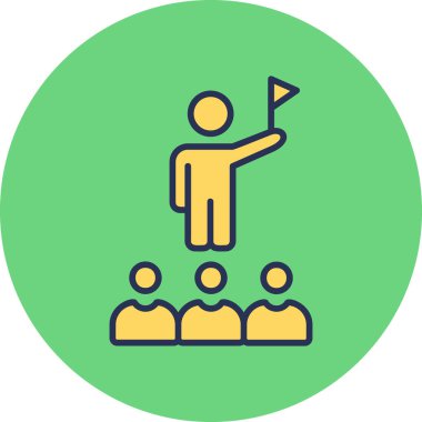 Liderlik simgesi, modern tasarım illüstrasyonu