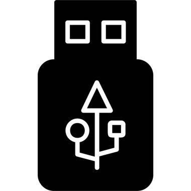usb flash disk vektör illüstrasyonu