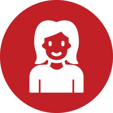 kadın web simgesi vektör illüstrasyonu