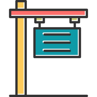 Modern İmza Panosu simgesinin vektör çizimi