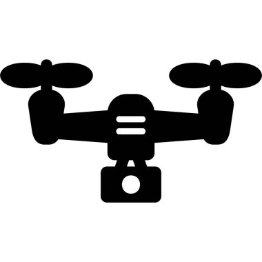 Drone simgesi, vektör illüstrasyonu basit tasarım