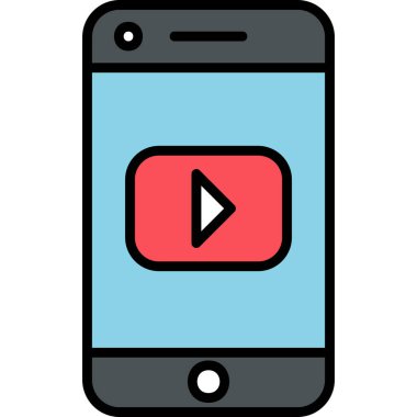 Sosyal ortam simgesi vektör illüstrasyonu