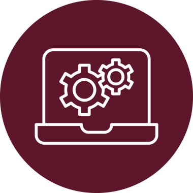 Bilgisayar. Web simgesi basit illüstrasyon