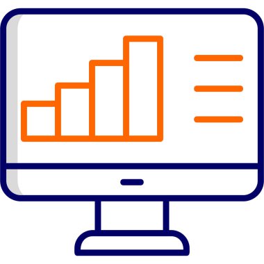 veri analiz grafiği. Basit web illüstrasyonu