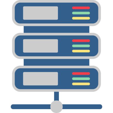 Sunucu. Web simgesi basit illüstrasyon