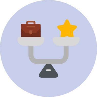 Denge kavramı. Ölçeklendirme web simgesi basit resimleme