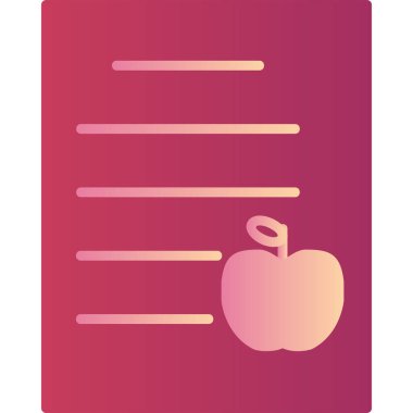 Diyet Planı basit simgesi, vektör illüstrasyonu