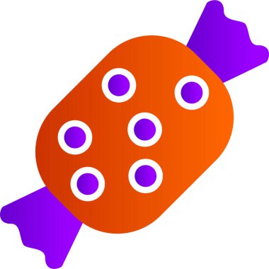 şeker düz simge vektör çizim