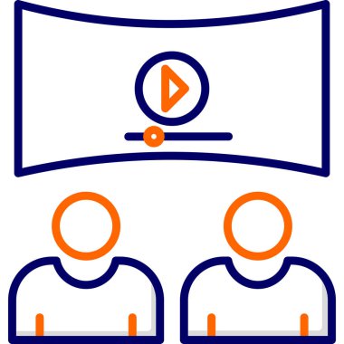 Sunum. Web simgesi basit illüstrasyon