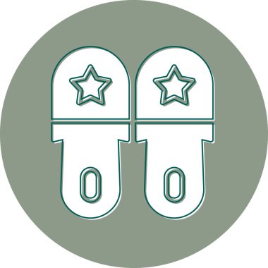 Terlikler modern simge, vektör illüstrasyonu