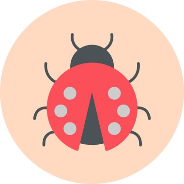 cute ladybird, web icon illustration