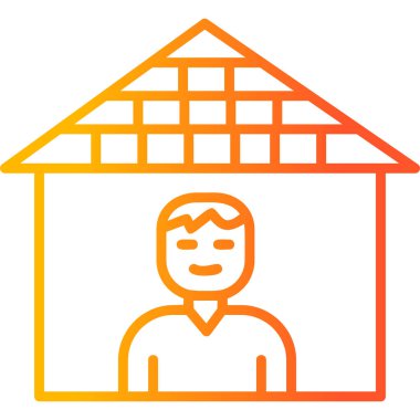 Karantina Ağ simgesi basit illüstrasyon