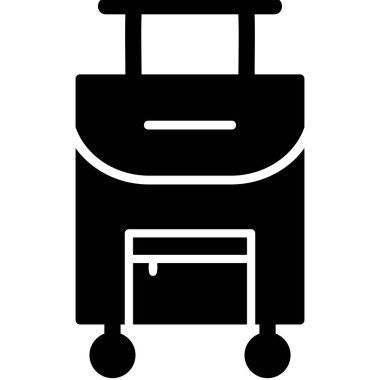 seyahat valiz simgesi, web basit illüstrasyon